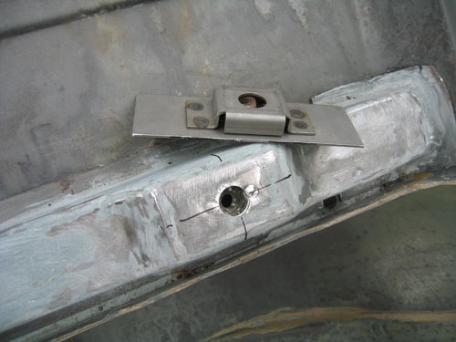 Previous repair of body mount Previous repair of body mount