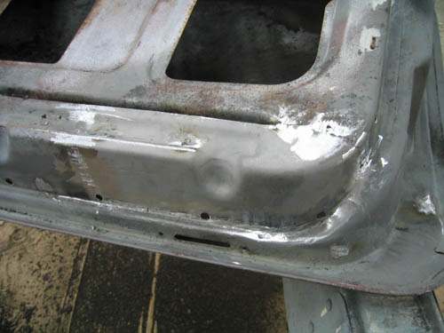 New patch installed and finish welded. New patch installed and finish welded.