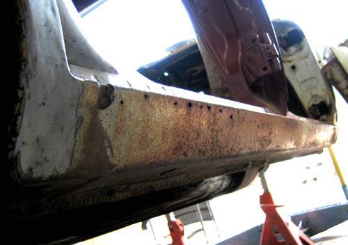 Passenger Side Rocker Panel - BEFORE