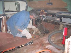 More removal of front floor pan