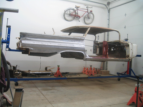 1960 Impala on AutoTwirler rotisserie
